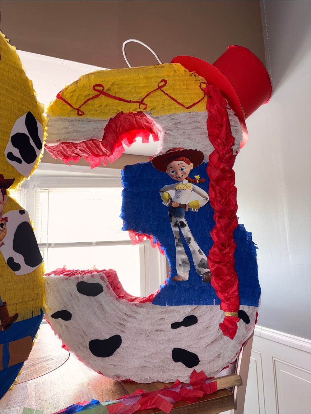 Toy Story Jessie Number 3 Piñata - Red, Yellow, Blue, White